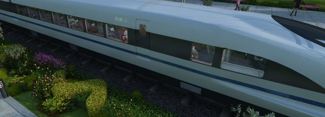 high-speed rail Modèle 3D .c4d .max .obj .3ds .fbx .stl .blend 