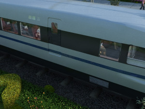 high-speed rail Modello 3D