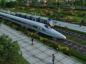 high-speed rail Modèle 3D