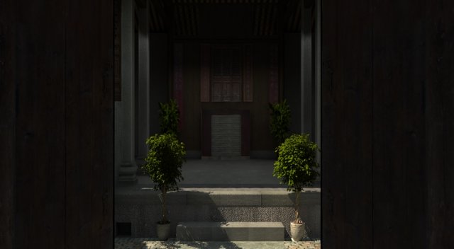 courtyard 3D Model .c4d .max .obj .3ds .fbx .stl .blend