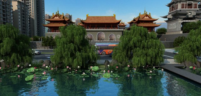 temple 3Dモデル .c4d .max .obj .3ds .fbx .stl .blend 