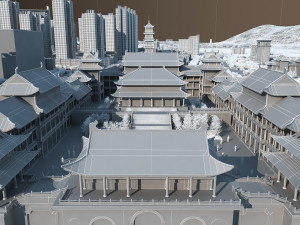 temple 3Dモデル