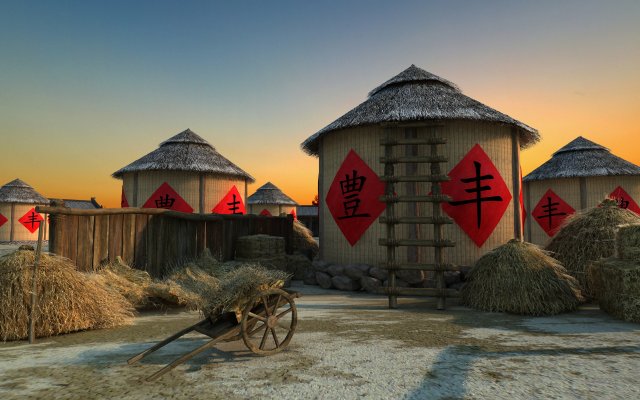 granary Model 3D .c4d .max .obj .3ds .fbx .stl .blend