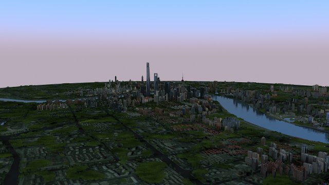 lujiazui 3D Model .c4d .max .obj .3ds .fbx .stl .blend 