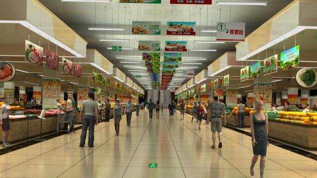 agricultural market 3D Model .c4d .max .obj .3ds .fbx .stl .blend 
