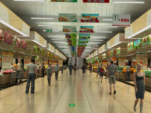 agricultural market 3D Model