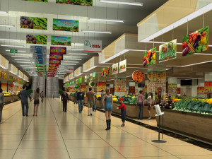 agricultural market 3D Model