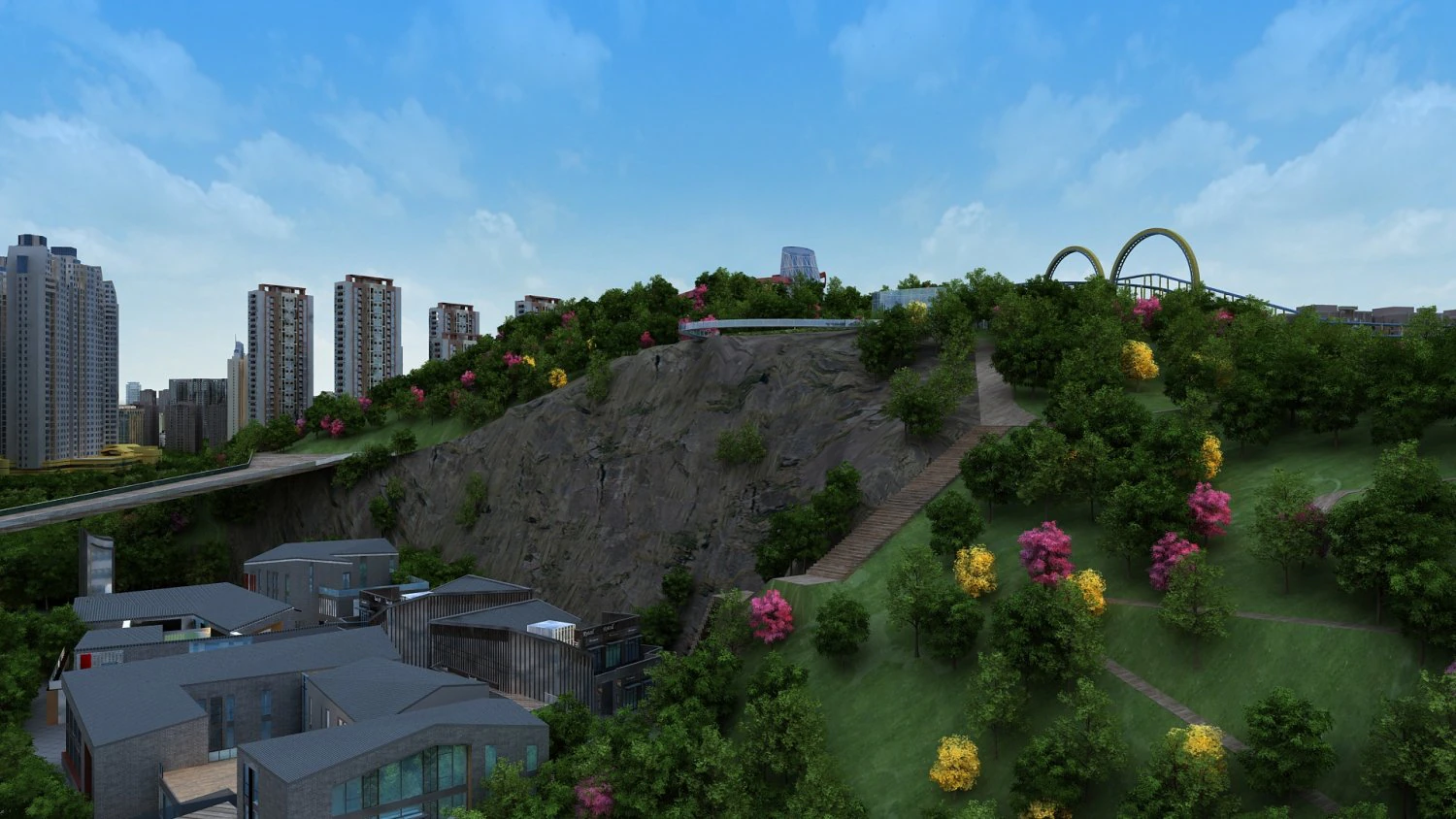 city park 3D Model .c4d .max .obj .3ds .fbx .stl .blend 