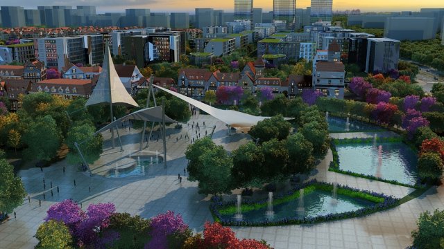 small town 3D Model .c4d .max .obj .3ds .fbx .stl .blend 