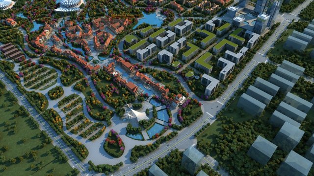 small town 3D Модель .c4d .max .obj .3ds .fbx .stl .blend 