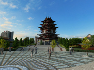 ancient building Model 3D