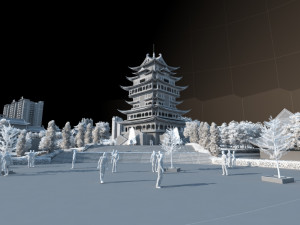 ancient building Model 3D