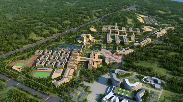 university campus 3D 模型 .c4d .max .obj .3ds .fbx .stl .blend