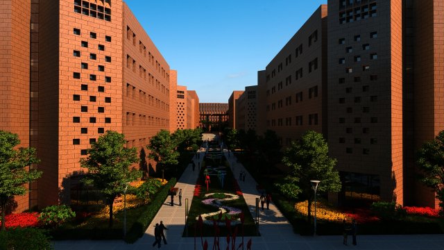 university campus 3D 模型 .c4d .max .obj .3ds .fbx .stl .blend 