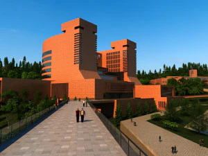 大学のキャンパス 3Dモデル