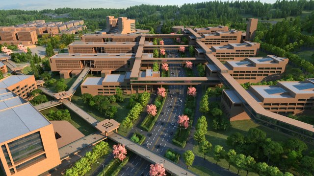 university campus 3D-Modell .c4d .max .obj .3ds .fbx .stl .blend 