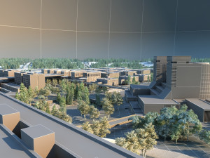 university campus 3D-Modell