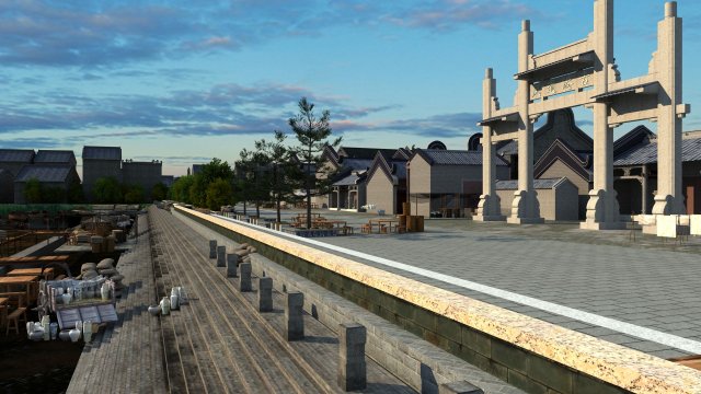ancient building 3D Model .c4d .max .obj .3ds .fbx .stl .blend 
