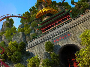 roller coaster Modèle 3D