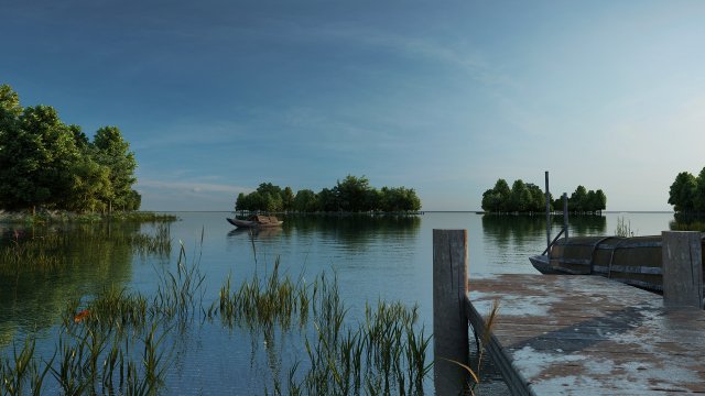 lake Modello 3D .c4d .max .obj .3ds .fbx .stl .blend 
