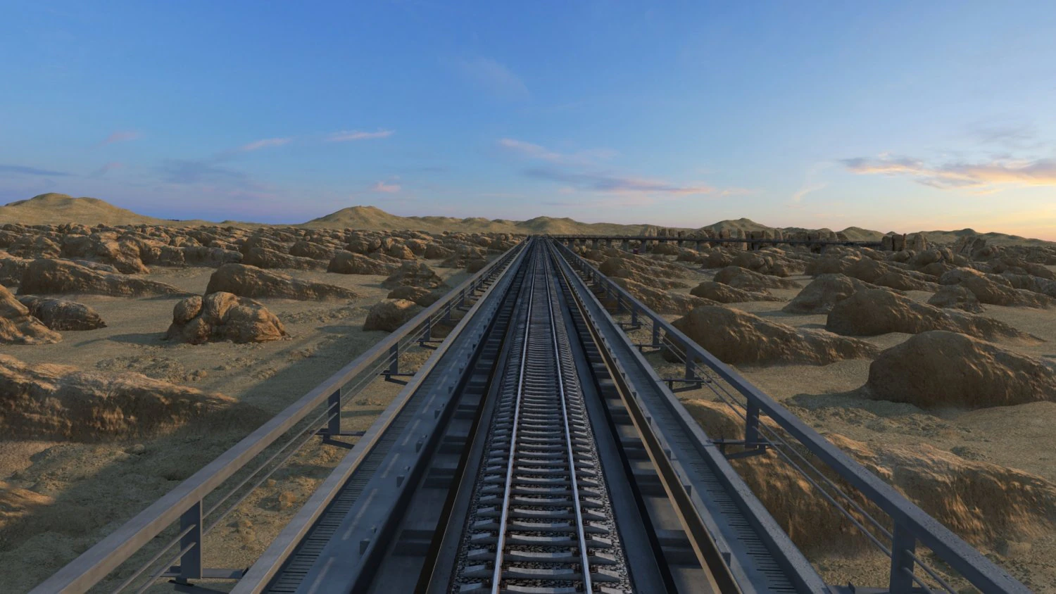 railway 3D Model .c4d .max .obj .3ds .fbx .stl .blend 
