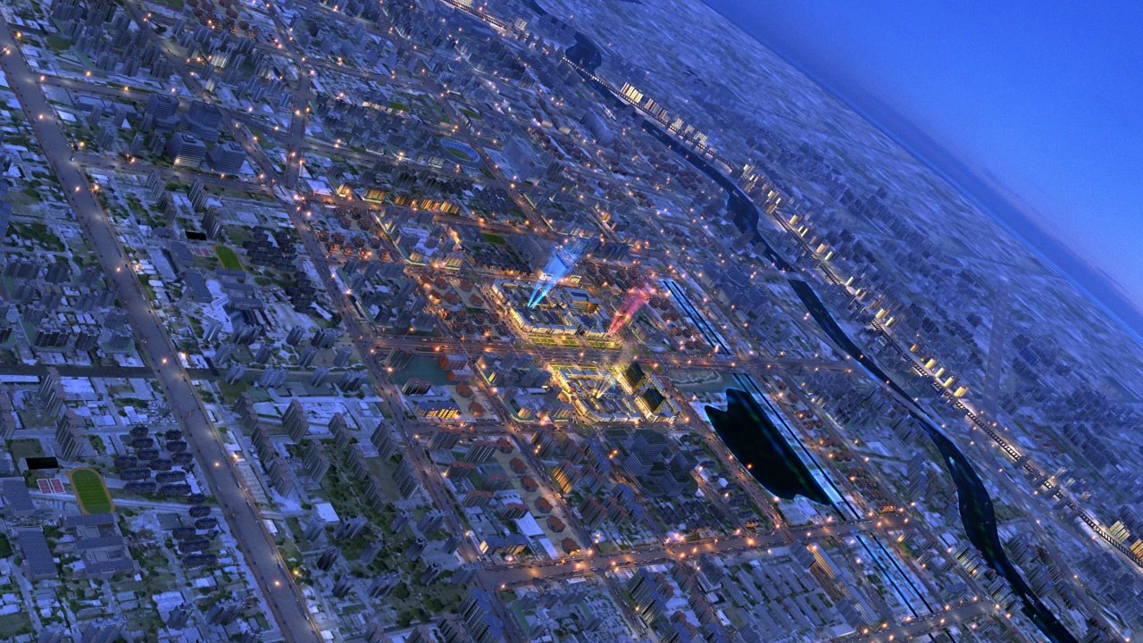 city night scene 3D Model .c4d .max .obj .3ds .fbx .stl .blend 