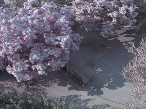 cherry blossom garden Modèle 3D