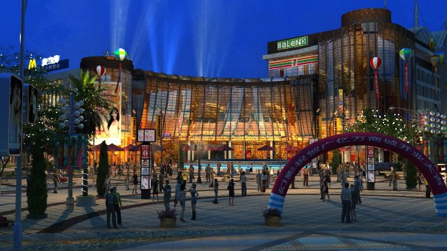 the mall 3D 模型 .c4d .max .obj .3ds .fbx .stl .blend 