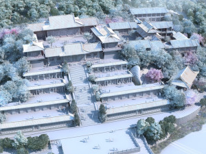 temple 3D मॉडल