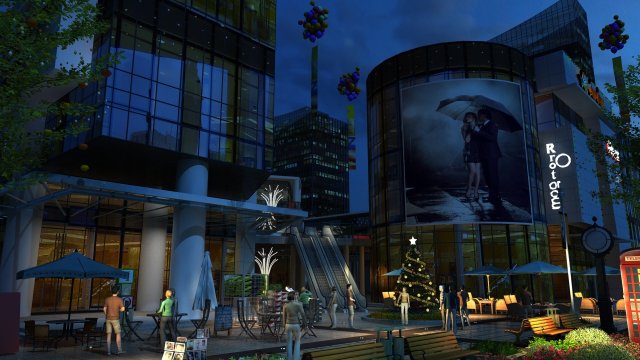 commercial street 3Dモデル .c4d .max .obj .3ds .fbx .stl .blend 