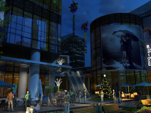 commercial street Modello 3D