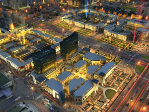 도시의 야경 3D 모델