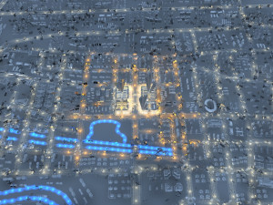 city night scene 3D Model