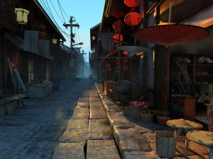 rua antiga Modelo 3D