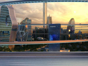 futuristic city Modelo 3D