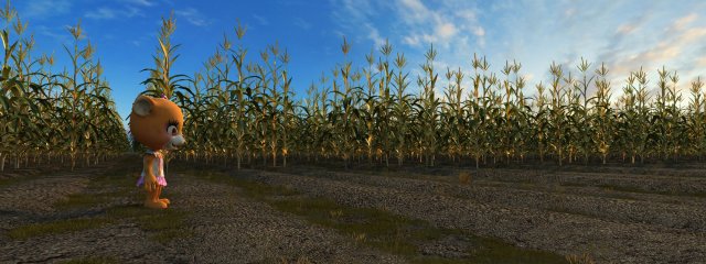 fields of corn 3D Model .c4d .max .obj .3ds .fbx .stl .blend 