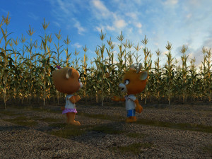 fields of corn 3D Model