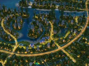 island city 3D-Modell