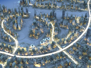 island city 3D-Modell
