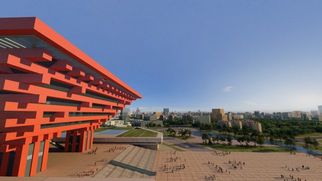 expo pavilion 3D Model .c4d .max .obj .3ds .fbx .stl .blend 