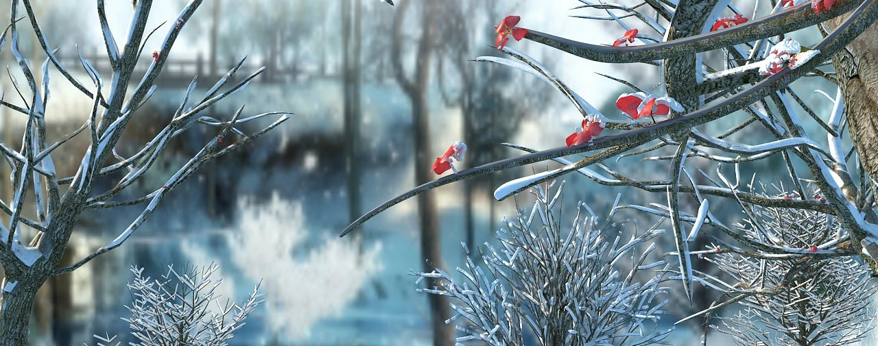 plum blossom 3D Model .c4d .max .obj .3ds .fbx .stl .blend 