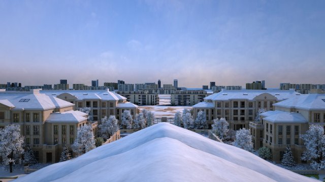 snow scene 3Dモデル .c4d .max .obj .3ds .fbx .stl .blend 