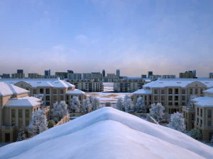 cena de neve Modelo 3D