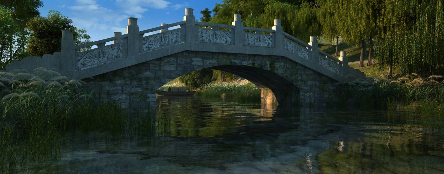 stone bridge 3D Model .c4d .max .obj .3ds .fbx .stl .blend 