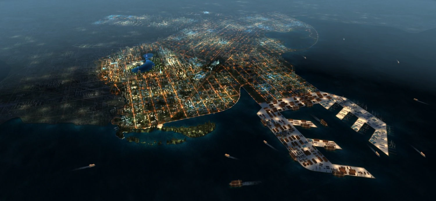 city night scene 3D Model .c4d .max .obj .3ds .fbx .stl .blend 