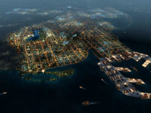 city night scene 3D Model