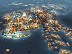 city night scene 3D Model