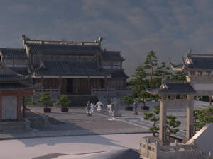 temple 3D 모델
