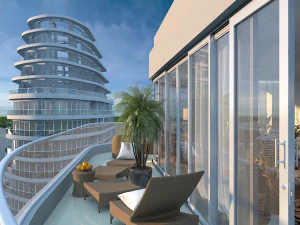 city lake view 3D Model