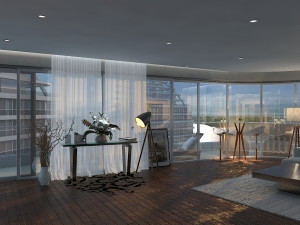 city lake view 3Dモデル